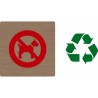 Pictogramme économique en alu " Chien interdit "
