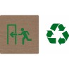 Pictogramme économique en alu " Sortie de secours à gauche "