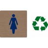 Pictogramme économique en alu " Toilettes femme "