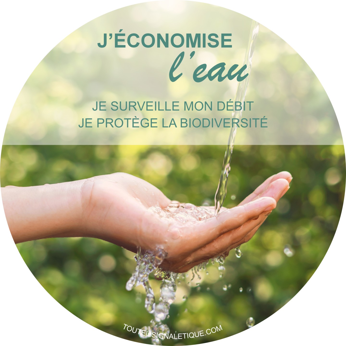 Sticker eco-geste - J'économise l'eau