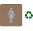 Picto "Côté bois" avec braille Toilettes femmes