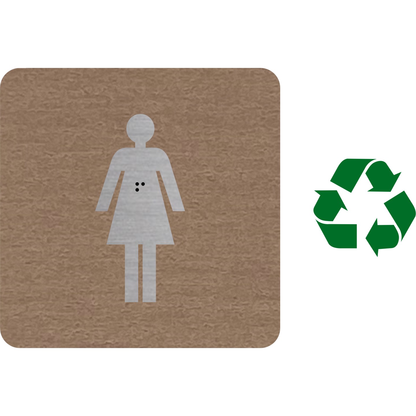 Picto "Côté bois" avec braille Toilettes femmes