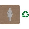 Picto "Côté bois" avec braille Toilettes femmes