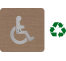 Picto "Côté bois" avec braille Toilettes handicapés