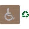 Picto "Côté bois" avec braille Toilettes handicapés