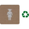Picto "Côté bois" avec braille Toilettes filles