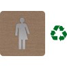 Plaque porte "Côté Bois" et picto en alu Toilettes non genrés