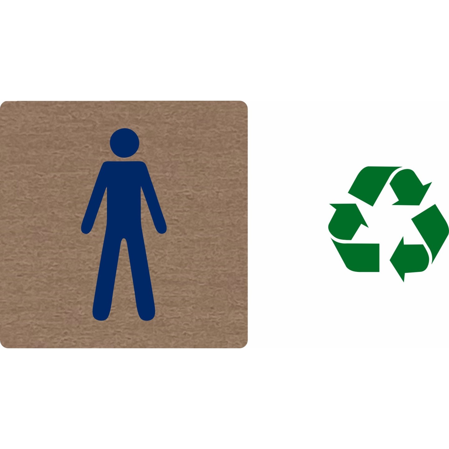 Pictogramme économique en alu " Toilettes homme "
