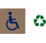 Pictogramme économique en alu " Toilettes handicapé "