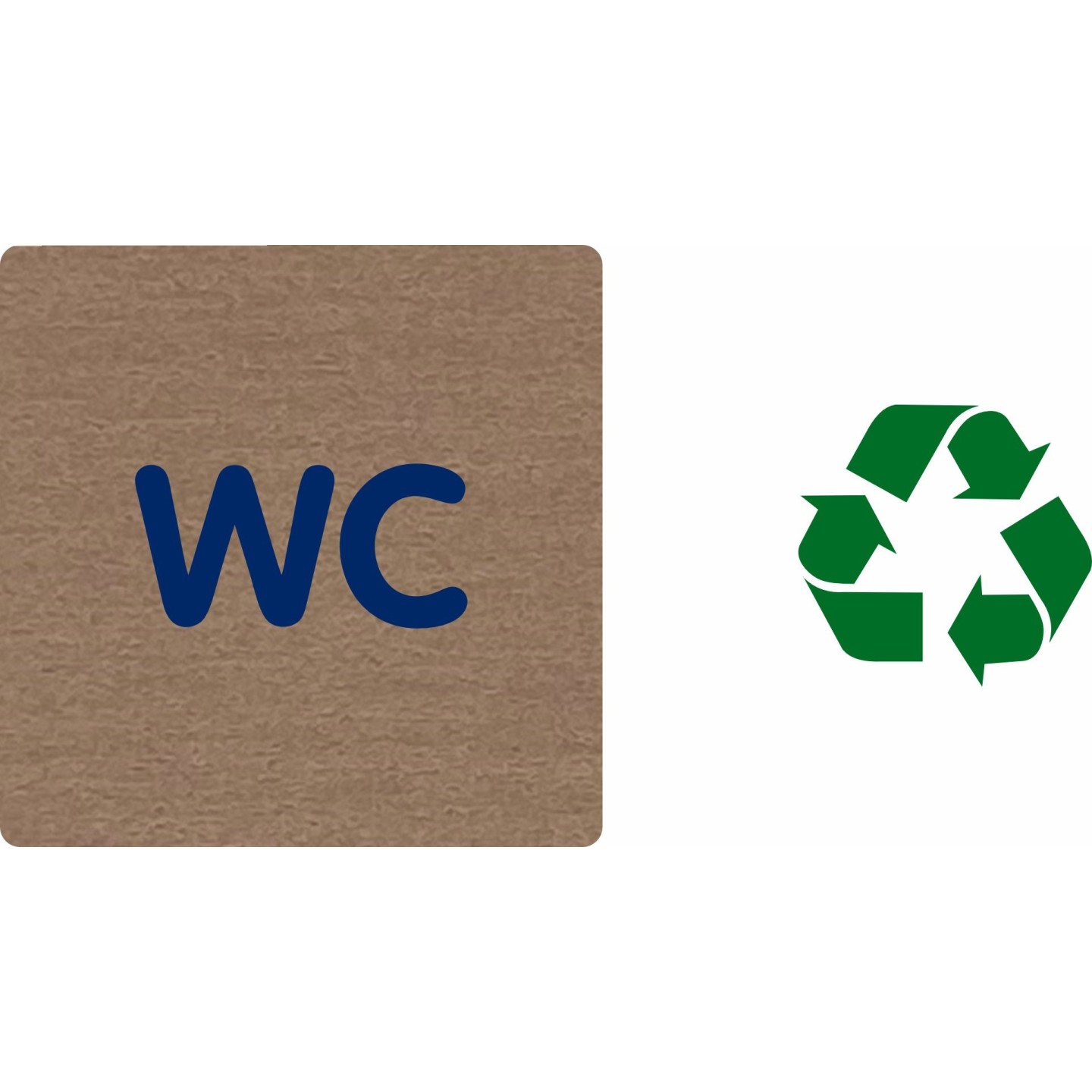 Pictogramme économique en alu " WC "