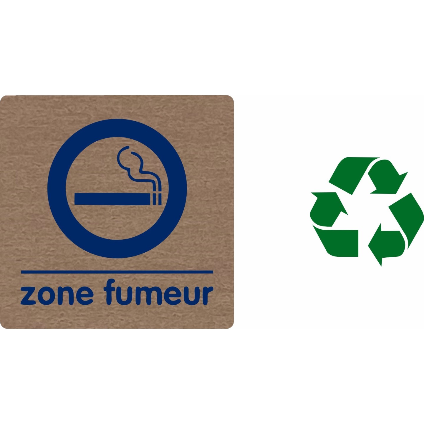 Pictogramme économique en alu " Zone fumeur "