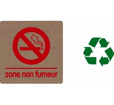 Pictogramme économique en bois 2.0 " Zone non fumeur"