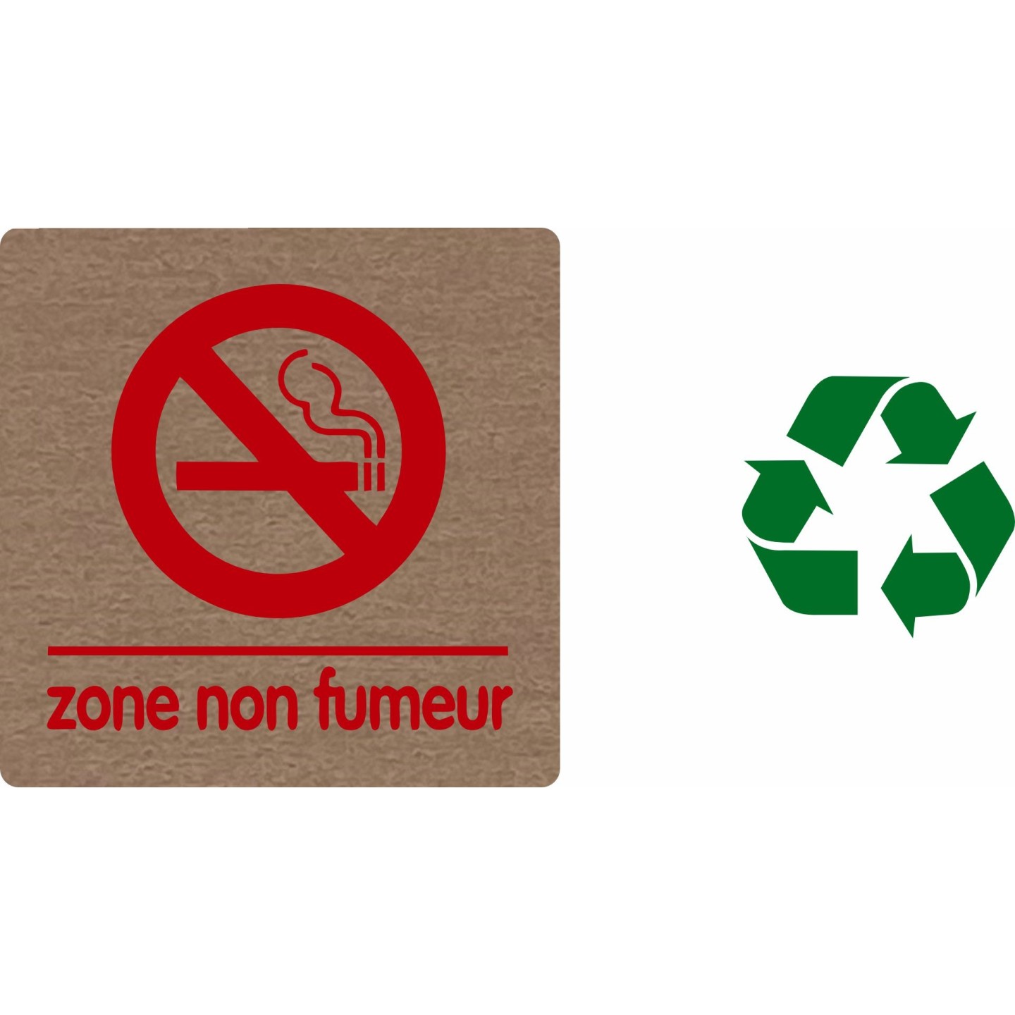 Pictogramme économique en alu " Zone non fumeur"