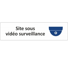 Plaque de porte standard en aluminium " Site sous vidéo surveillance "