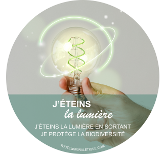 Sticker eco-geste - J'éteins la lumière