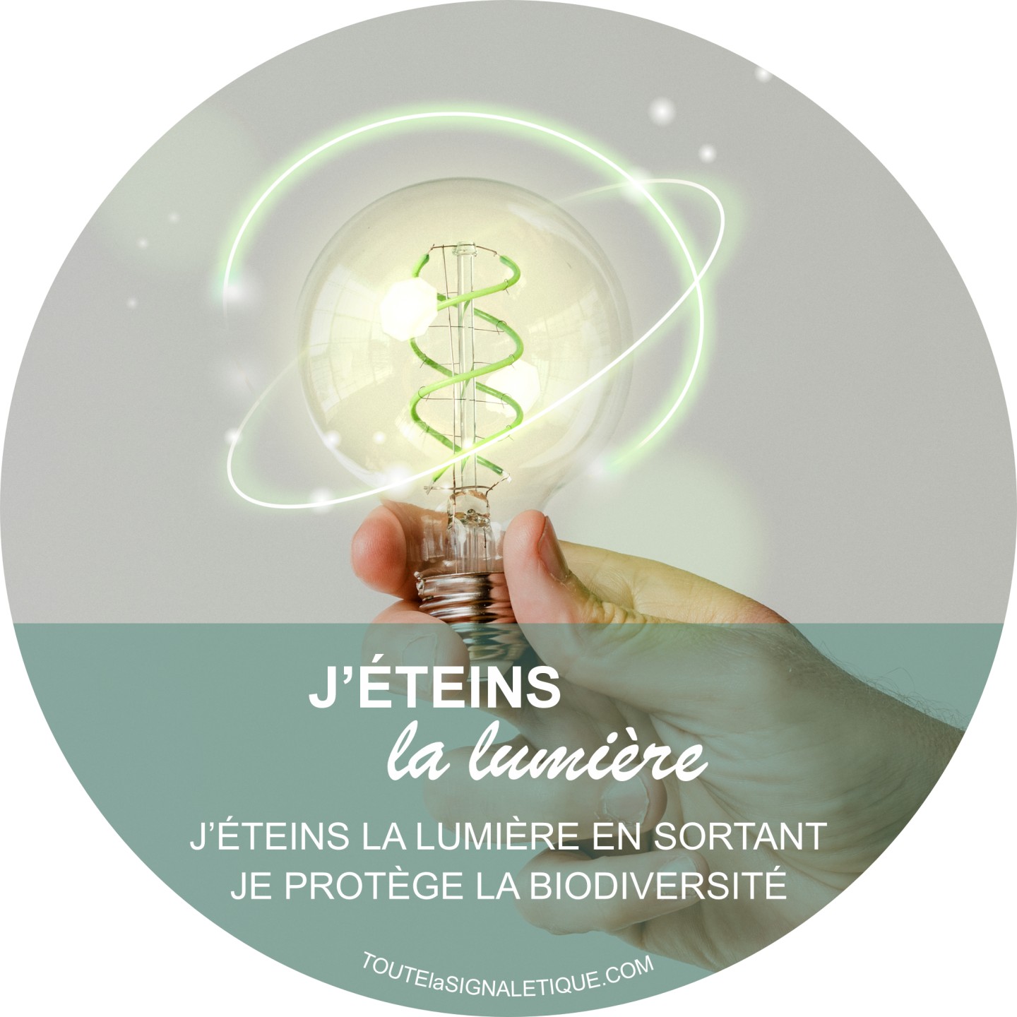 Sticker eco-geste - J'éteins la lumière