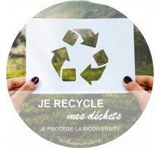 Sticker eco-geste - Je recycle mes déchets