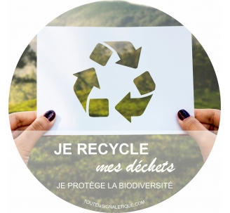Sticker eco-geste - Je recycle mes déchets