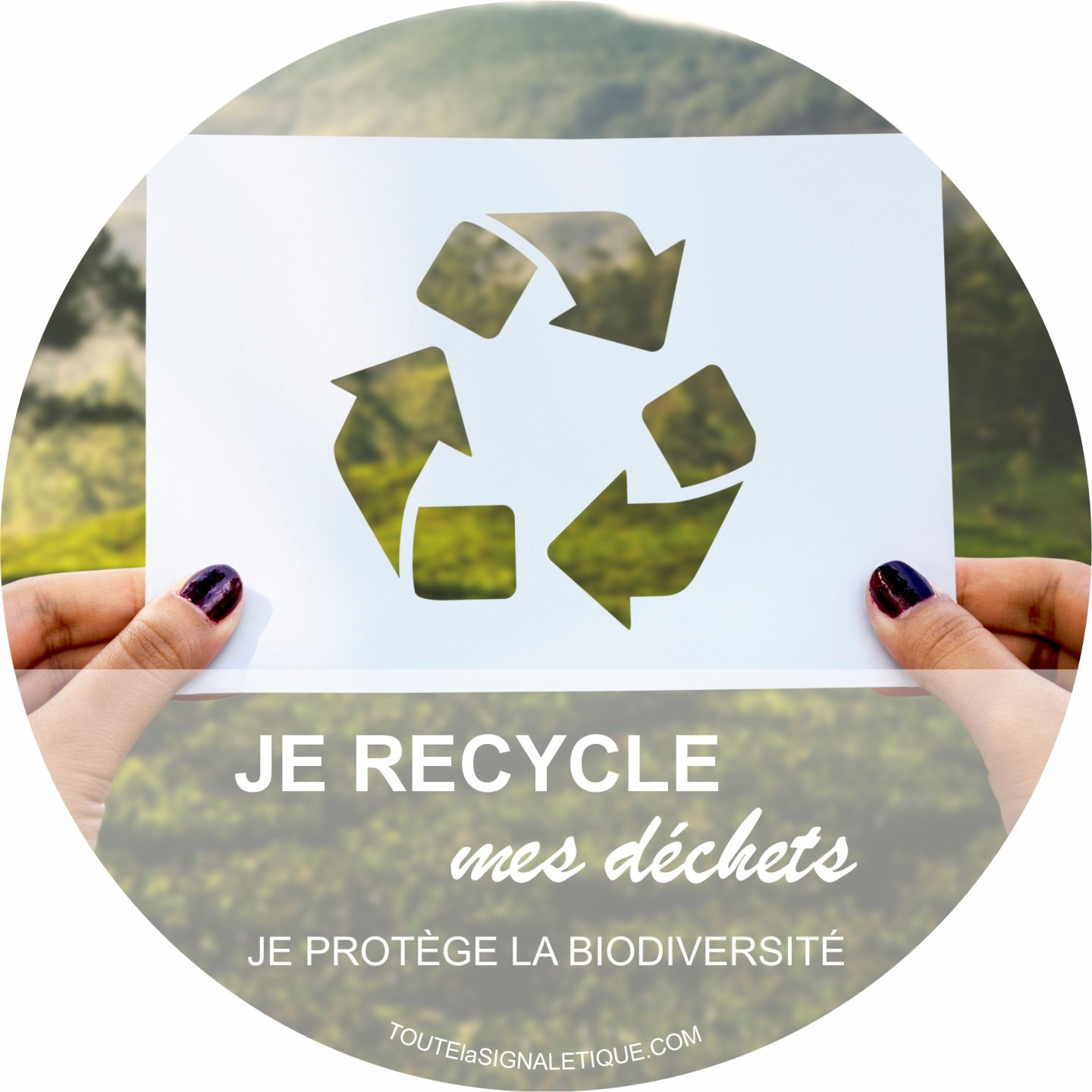 Sticker eco-geste - Je recycle mes déchets