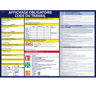 Code du travail - Affichage obligatoire