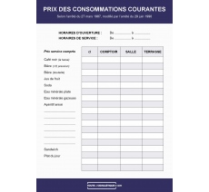 Prix des consommations courantes