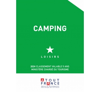 Panonceau Camping Loisirs 1 étoile 2024