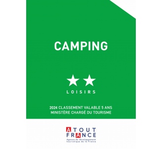 Panonceau Camping loisirs 2 étoiles 2024