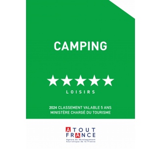 Panonceau Camping loisirs 5 étoiles 2024