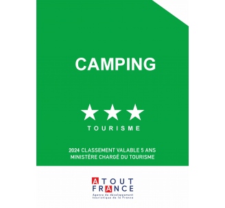 Panonceau Camping tourisme 3 étoiles 2024