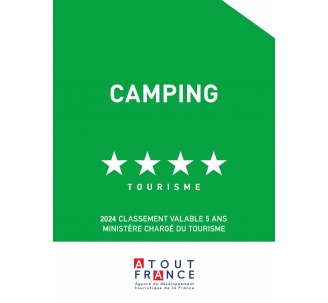 Panonceau Camping tourisme 4 étoiles 2024