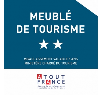 Panonceau Meublé de tourisme 2 étoiles 2024