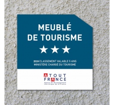 Panonceau Meublé de tourisme 3 étoiles 2024