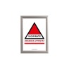Cadre clic clac en alu avec affiche : Urgence attentat