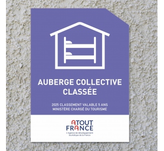 Panonceau auberge collective classée 2025