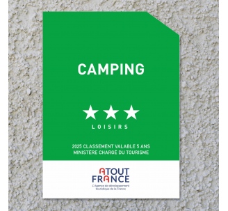 Panonceau Camping loisirs 3 étoiles 2025