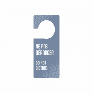 Pancarte accroche-porte bleu pastel recto/verso sans logo
