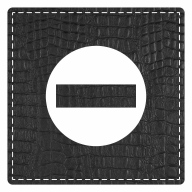 Plaque porte "Sens interdit" - imitation cuir noir - picto carré