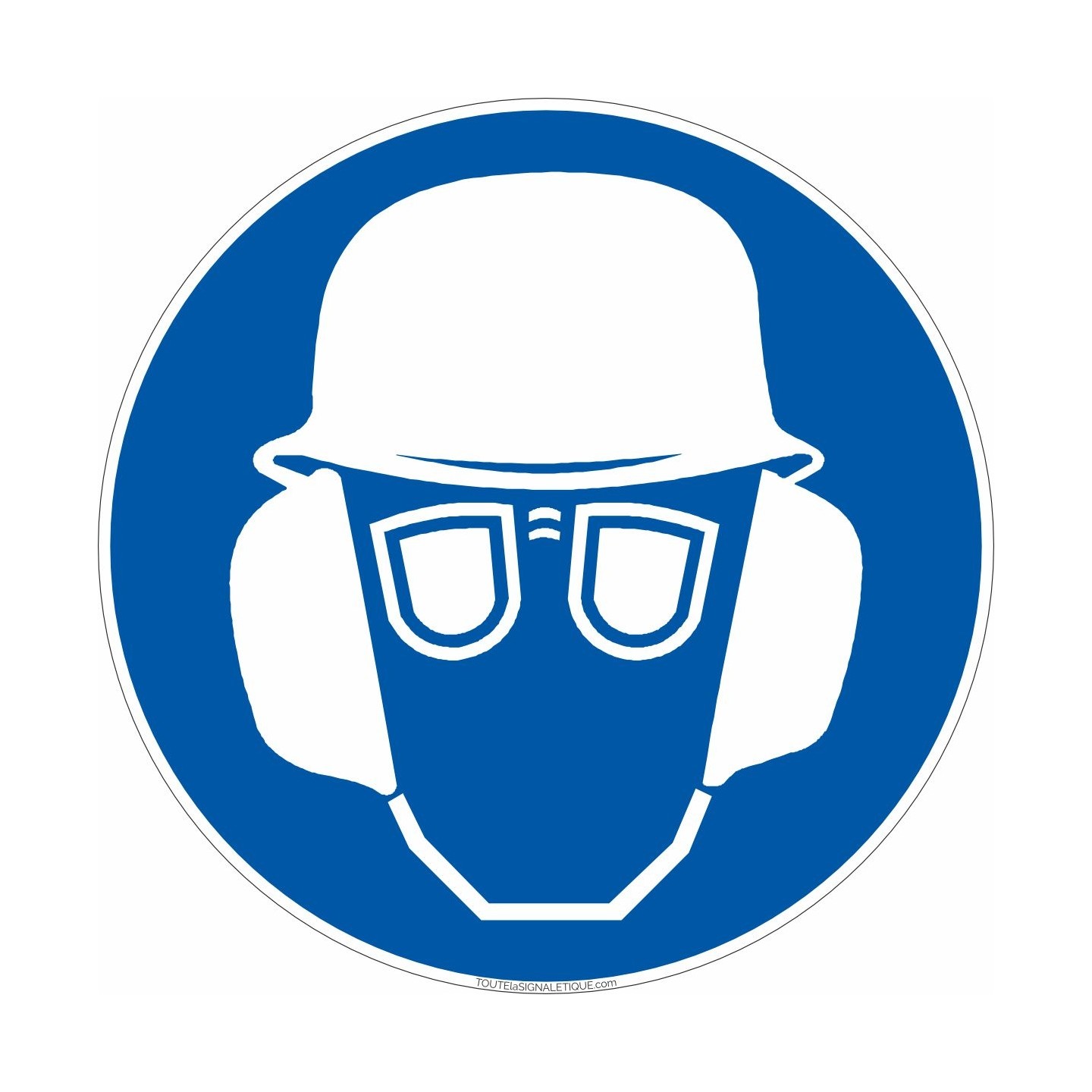 Panneau Port casque, lunettes et casque anti-bruit obligatoire