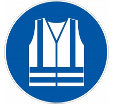 Panneau de sécurité Port de gilet de sécurité obligatoire
