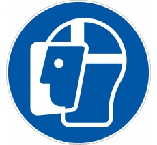 Panneau de sécurité Port de visière obligatoire