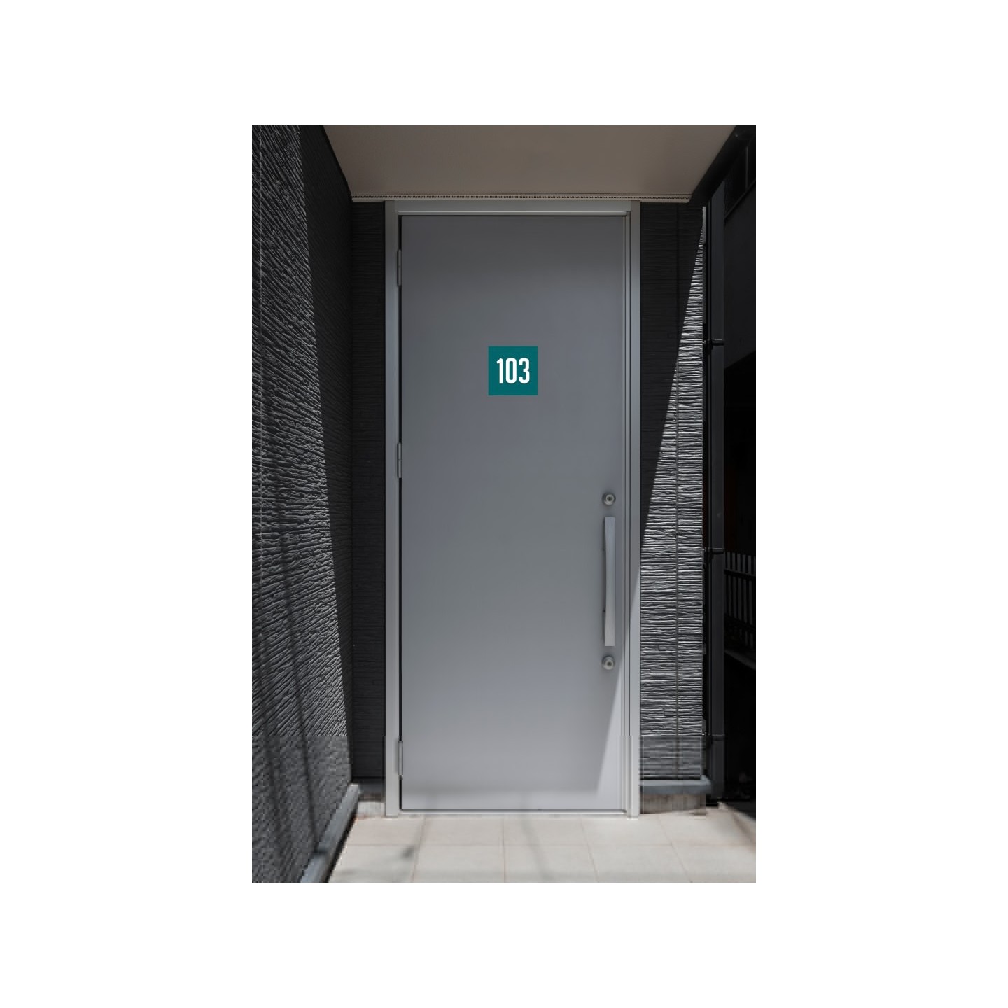 Plaque de porte avec chiffre à personnaliser, en plexiglass avec relief