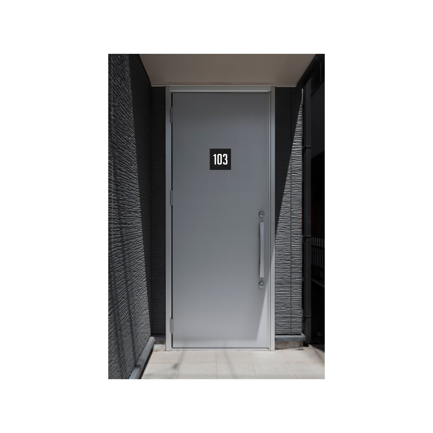 Plaque de porte avec chiffre à personnaliser, en plexiglass avec relief