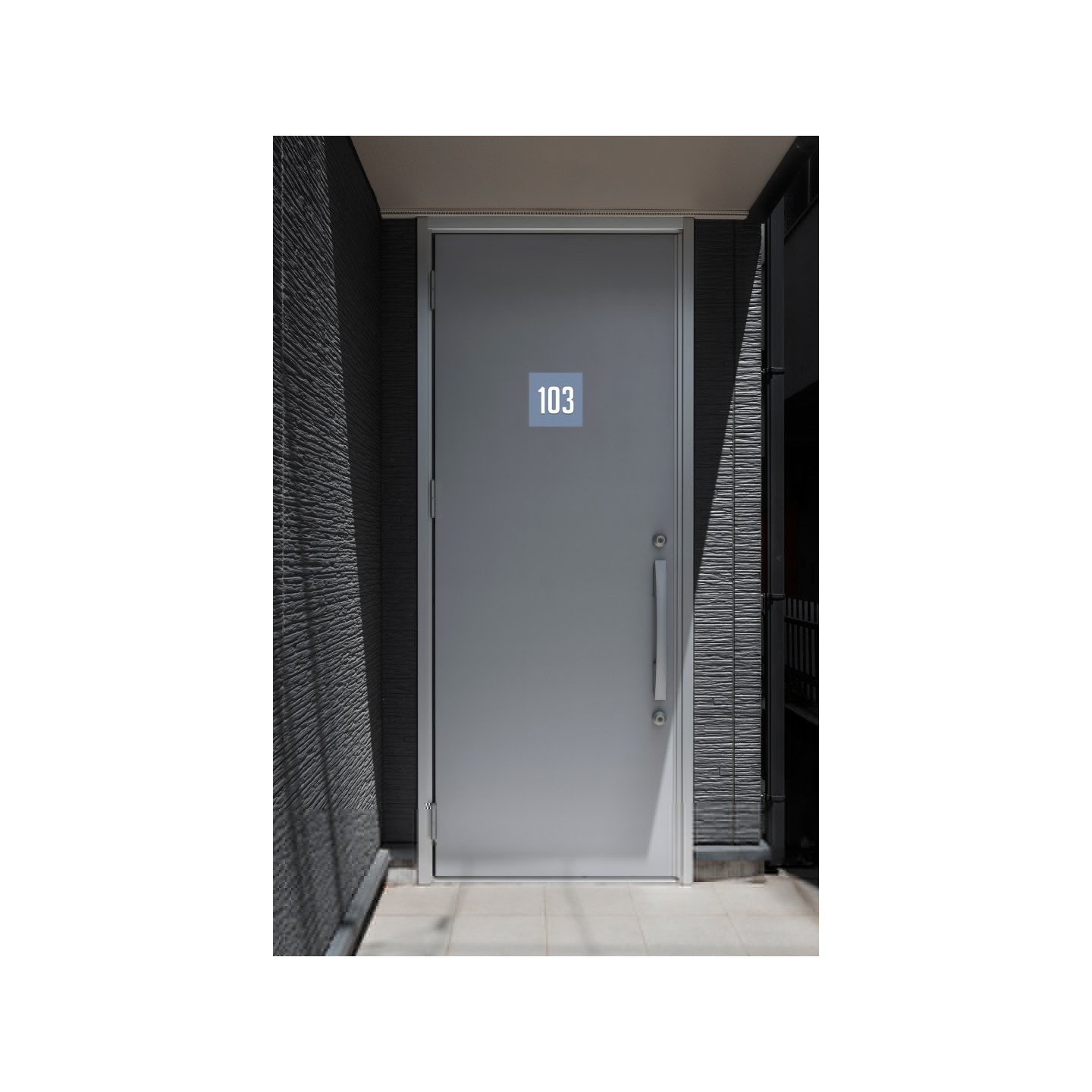 Plaque de porte avec chiffre à personnaliser, en plexiglass avec relief