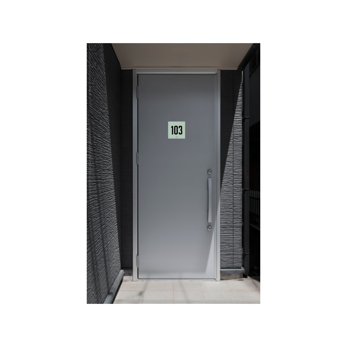 Plaque de porte avec chiffre à personnaliser, en plexiglass avec relief