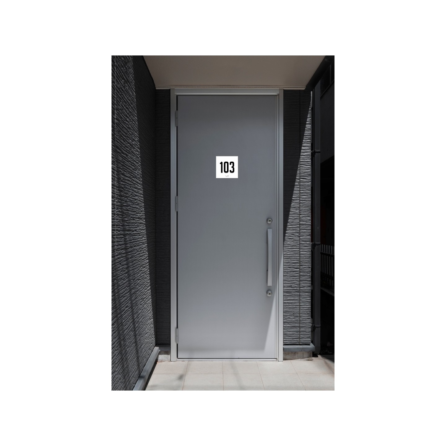 Plaque de porte avec chiffre à personnaliser, en plexiglass avec relief