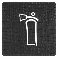 Plaque porte "Extincteur" - imitation cuir noir - picto carré