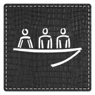 Plaque porte carré "salle de réunion" - imitation cuir noir - picto carré