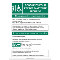 Panneau A4 - Consignes pour espace d'attente sécurisé