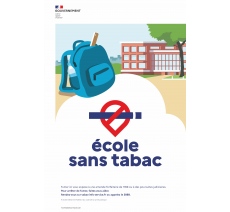 Panneau défense de fumer - école sans tabac