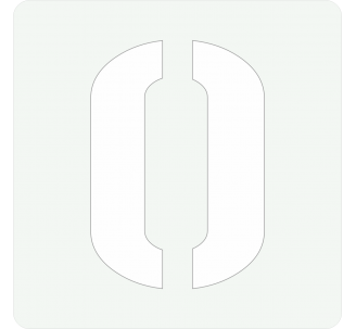 Picto alu brossé découpé pochoir 100mm de haut "0"